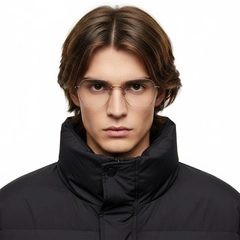 Gafas geométricas de titanio rosa #BS1913-0004