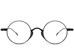 Gafas redondas de titanio negro #BS1913-0005