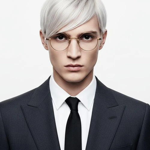 Lunettes rondes en titane doré #BS1913-0006