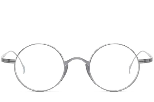 Round Silver Titanium Glasses #BS1913-0007