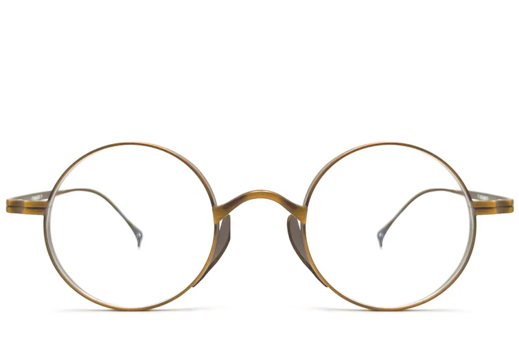 Runde Kupfer-Titan-Brille #BS1913-0008