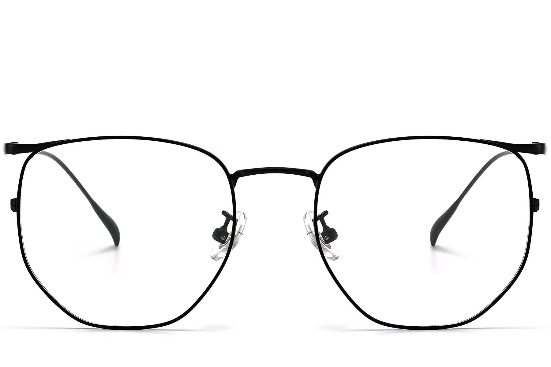 Lunettes géométriques noires en titane #BS1913-0009