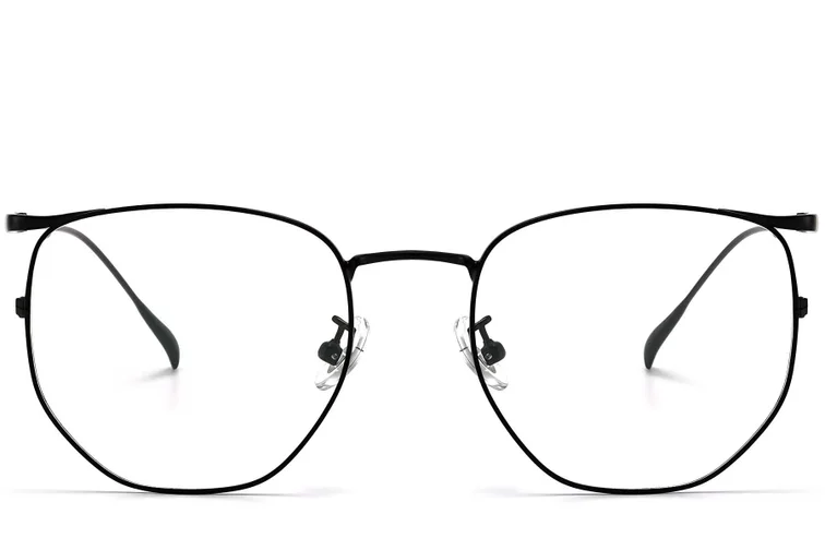 Geometric Black Titanium Glasses #BS1913-0009