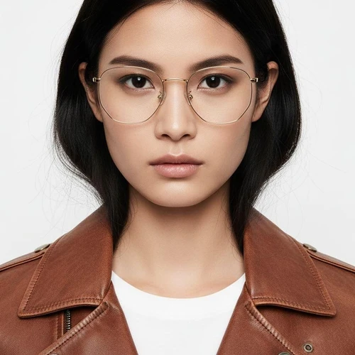 Geometric Golden Titanium Glasses #BS1913-0010