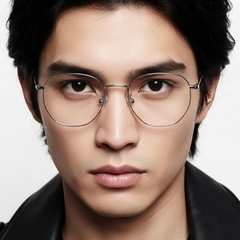 Geometrische Silber-Titanbrille #BS1913-0011