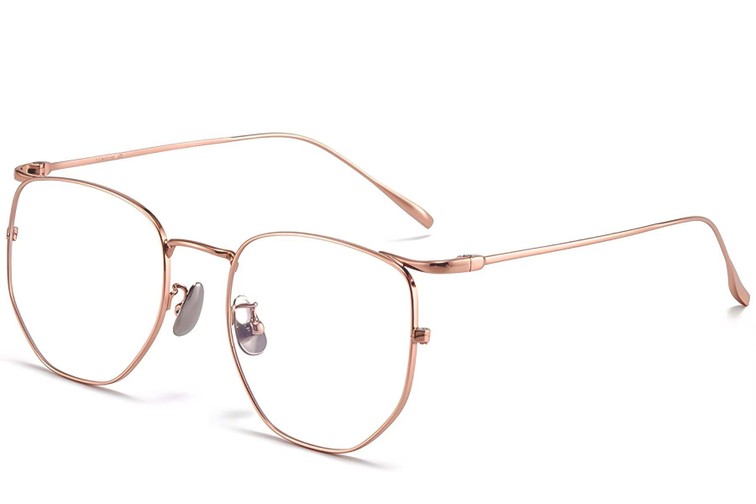 Geometric Pink Titanium Glasses #BS1913-0013