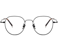 Oval Black Titanium Glasses #BS1913-0015