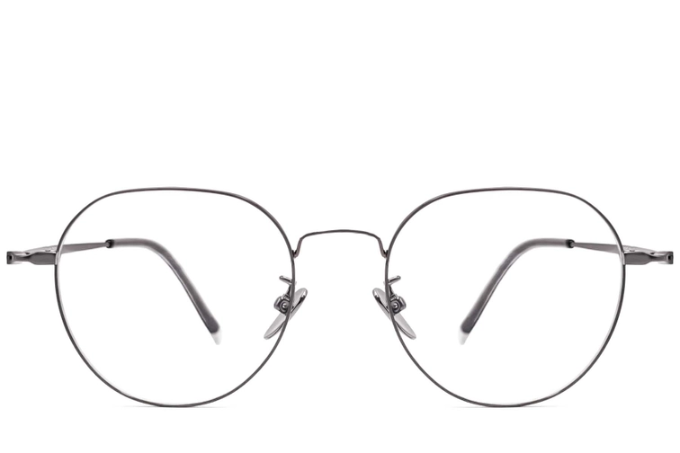 Oval Grey Titanium Glasses #BS1913-0017