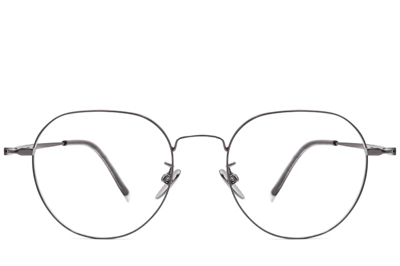 Oval Grey Titanium Glasses #BS1913-0017