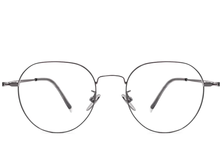 Ovale grijze titanium bril #BS1913-0017