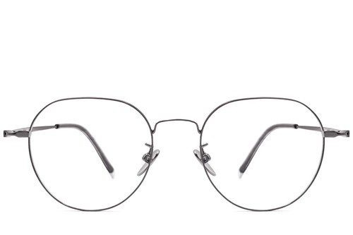 Oval Grey Titanium Glasses #BS1913-0017