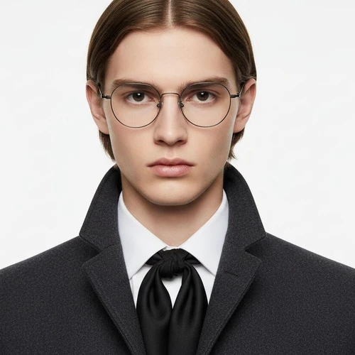 Oval Grey Titanium Glasses #BS1913-0017