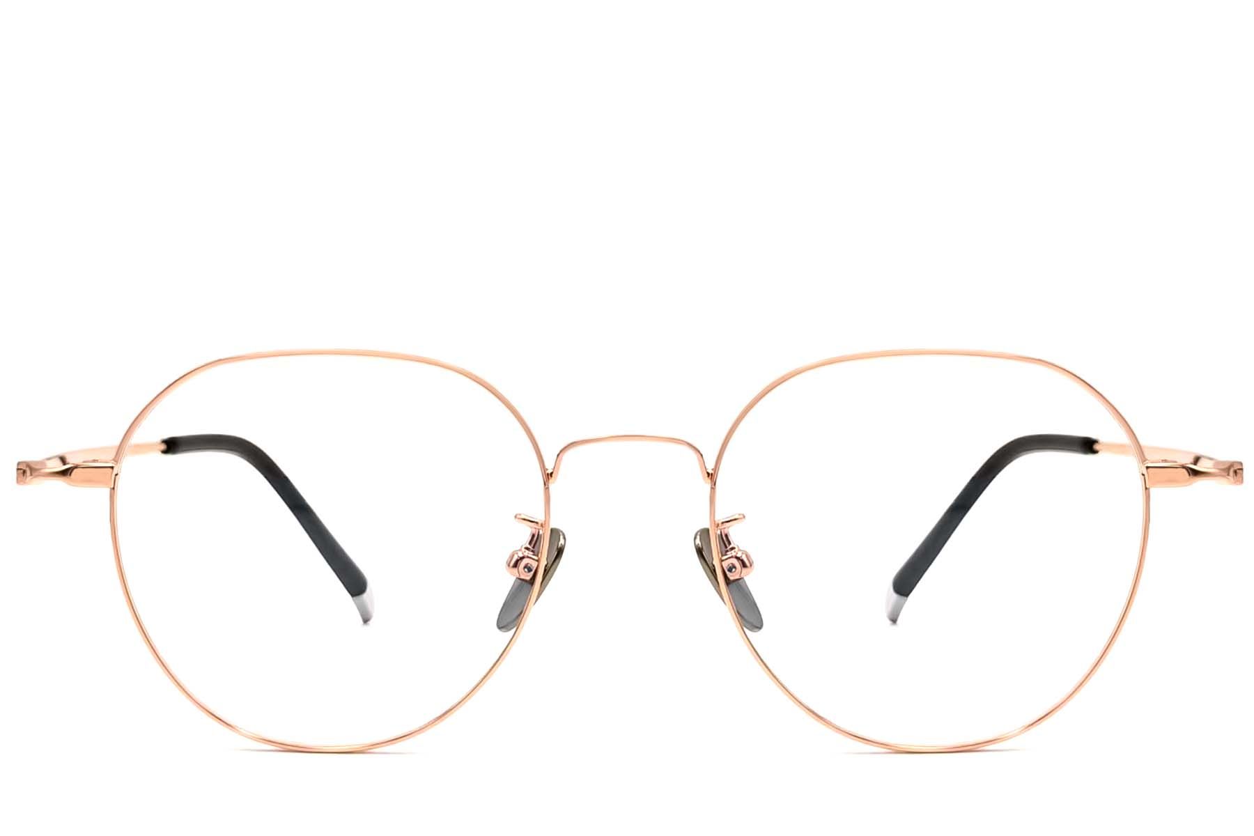 Oval Pink Titanium Glasses #BS1913-0018
