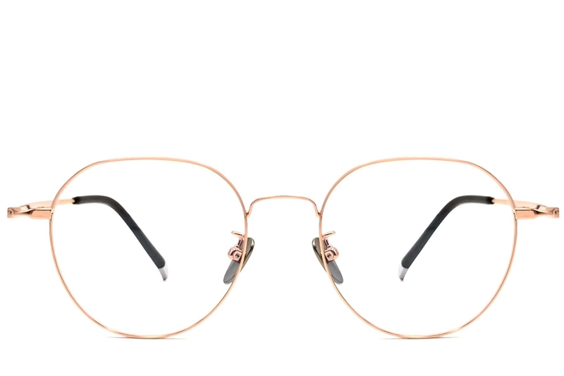 Oval Pink Titanium Glasses #BS1913-0018