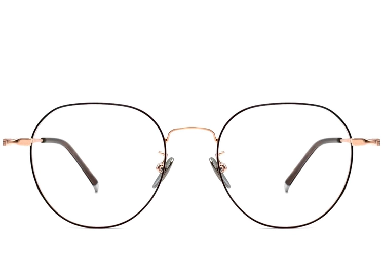 Oval Black Titanium Glasses #BS1913-0019