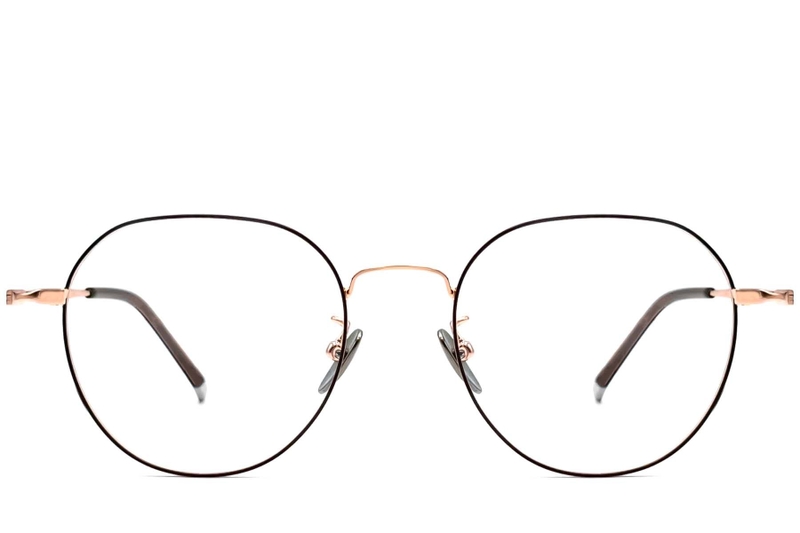 Oval Black Titanium Glasses #BS1913-0019