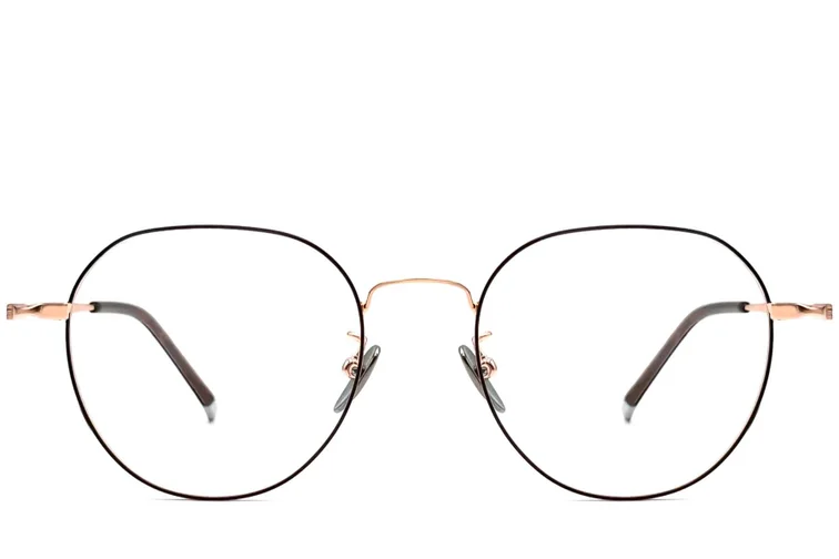 Oval Black Titanium Glasses #BS1913-0019