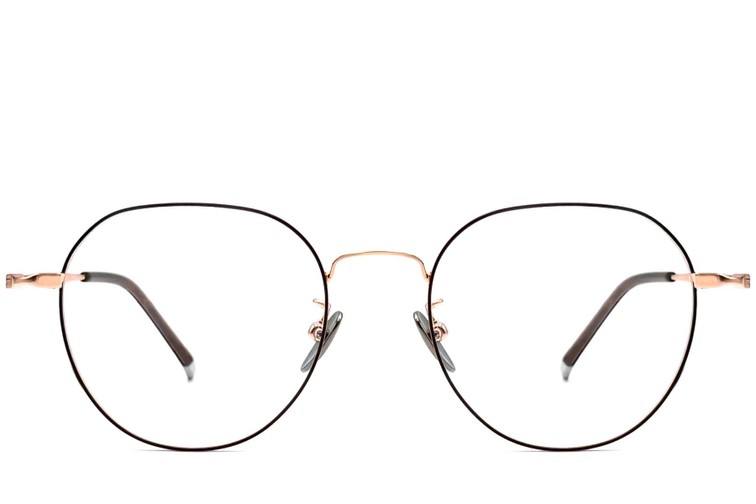 Oval Black Titanium Glasses #BS1913-0019