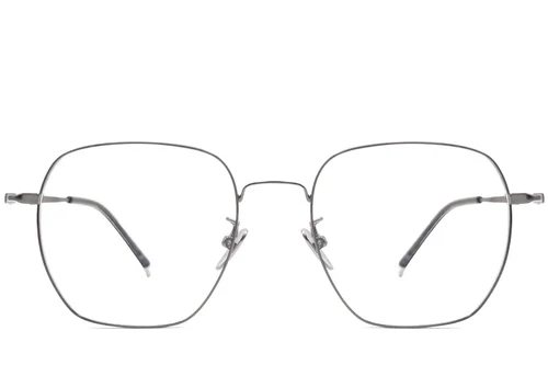 Lunettes géométriques en titane gris #BS1913-0020