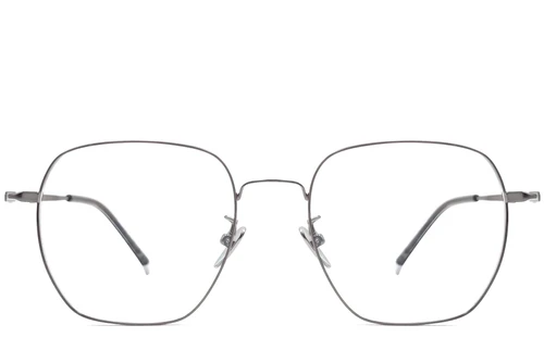 Lunettes géométriques en titane gris #BS1913-0020