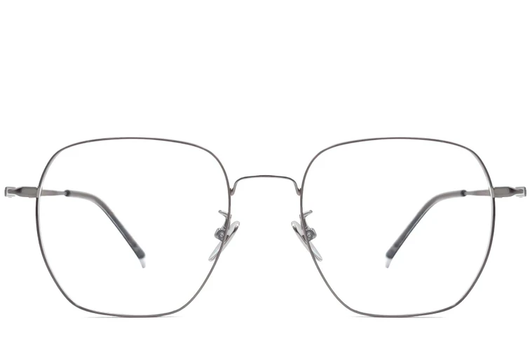 Geometric Grey Titanium Glasses #BS1913-0020