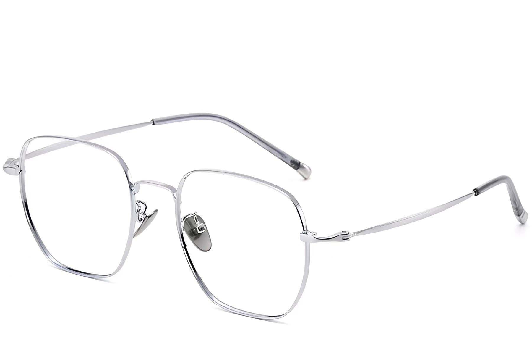 Geometric Silver Titanium Glasses #BS1913-0021
