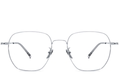 Geometric Silver Titanium Glasses #BS1913-0021