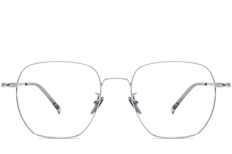 Geometric Silver Titanium Glasses #BS1913-0021