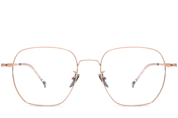 Geometric Pink Titanium Glasses #BS1913-0022
