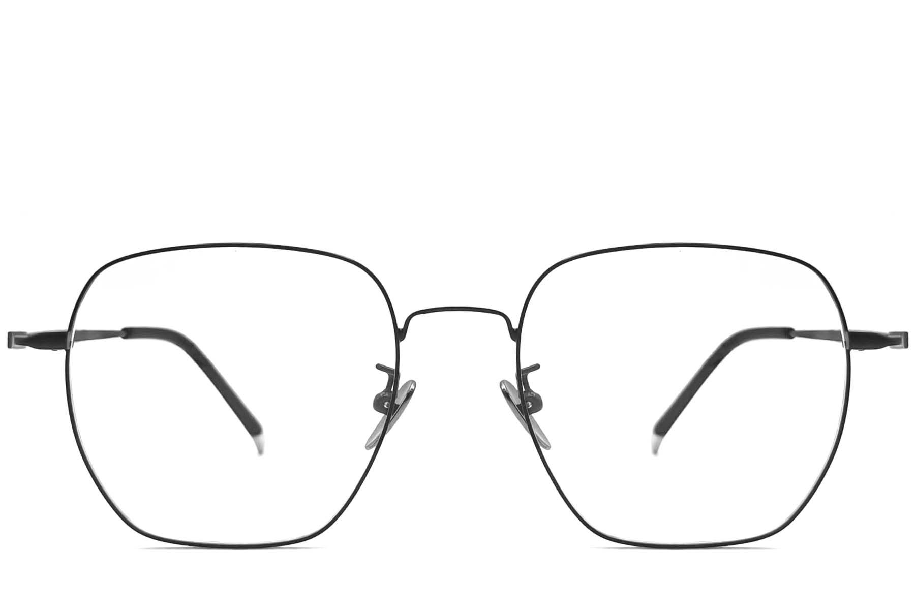 Geometric Black Titanium Glasses #BS1913-0023