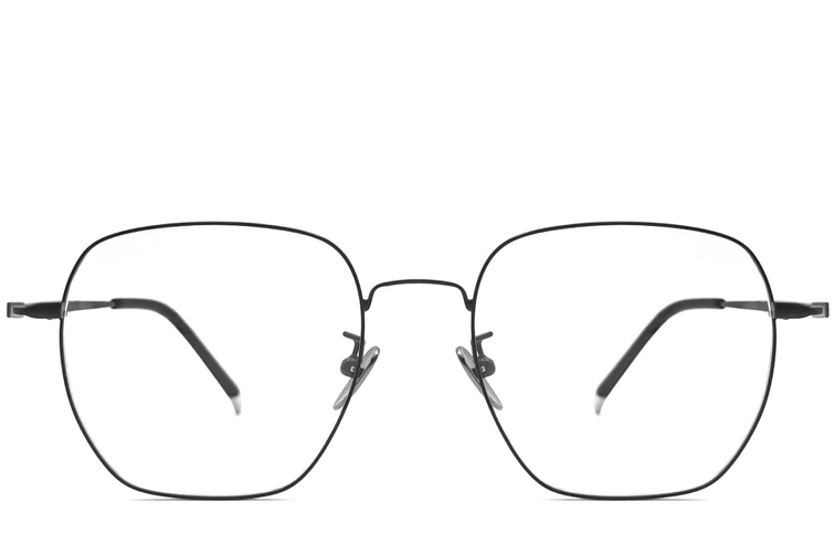 Geometric Black Titanium Glasses #BS1913-0023