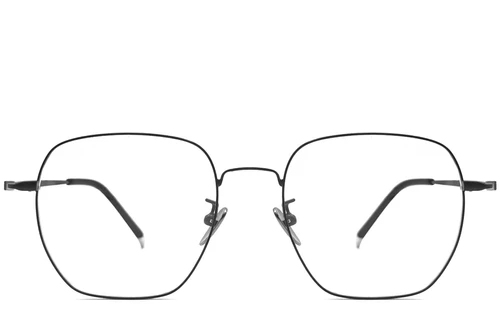 Geometric Black Titanium Glasses #BS1913-0023