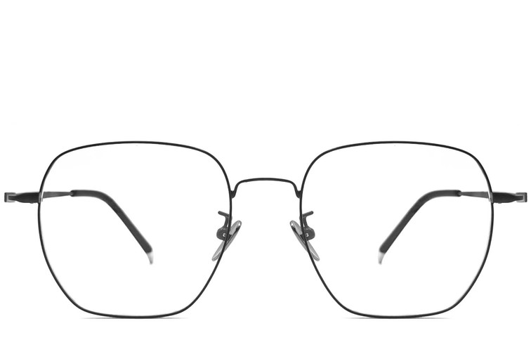 Geometric Black Titanium Glasses #BS1913-0023