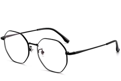 Geometric Black Titanium Glasses #BS1913-0024