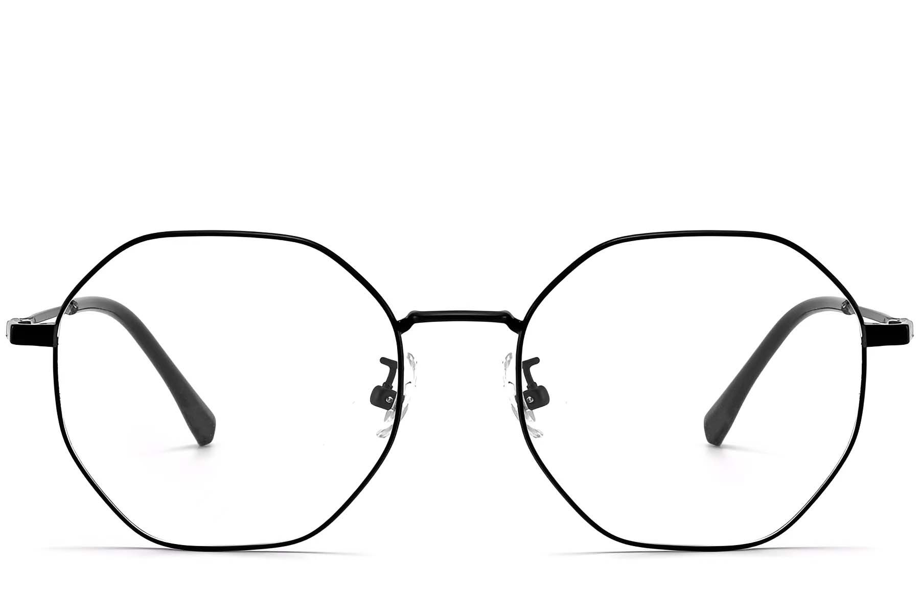 Geometric Black Titanium Glasses #BS1913-0024