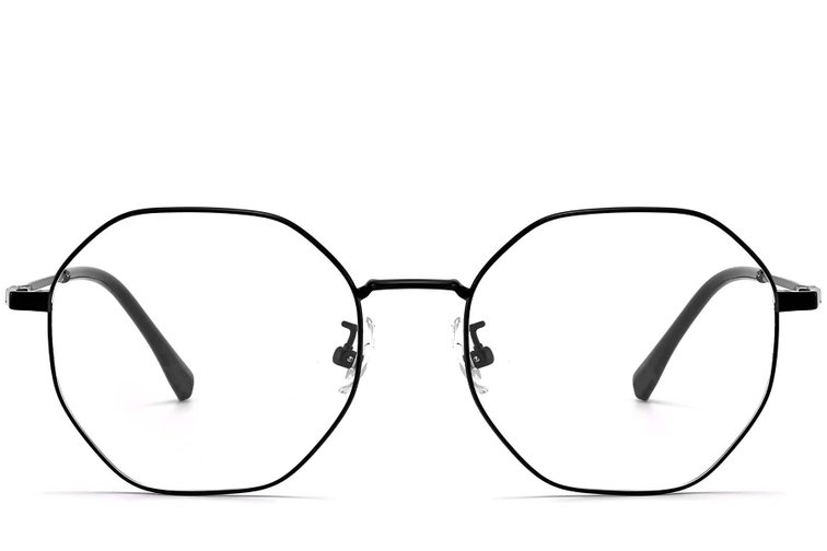 Geometric Black Titanium Glasses #BS1913-0024