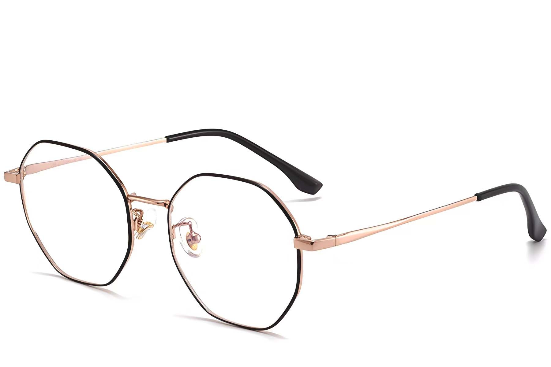 Geometric Black Titanium Glasses #BS1913-0026