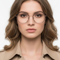 Gafas geométricas de titanio negro #BS1913-0026