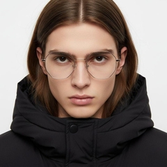 Gafas geométricas de titanio rosa #BS1913-0027