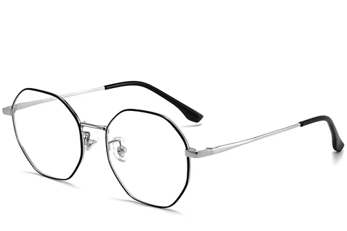 Lunettes géométriques noires en titane #BS1913-0028