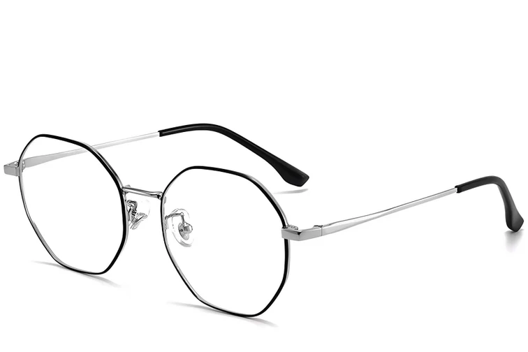 Geometric Black Titanium Glasses #BS1913-0028