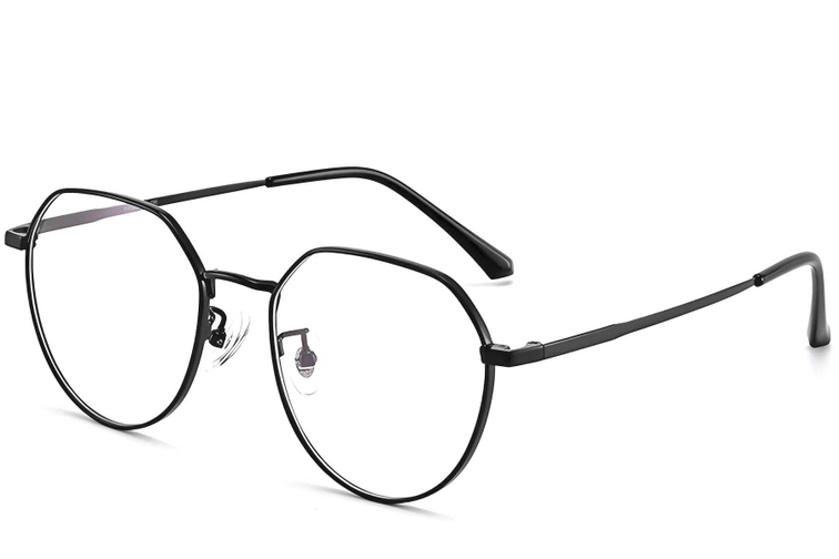 Geometric Black Titanium Glasses #BS1913-0029