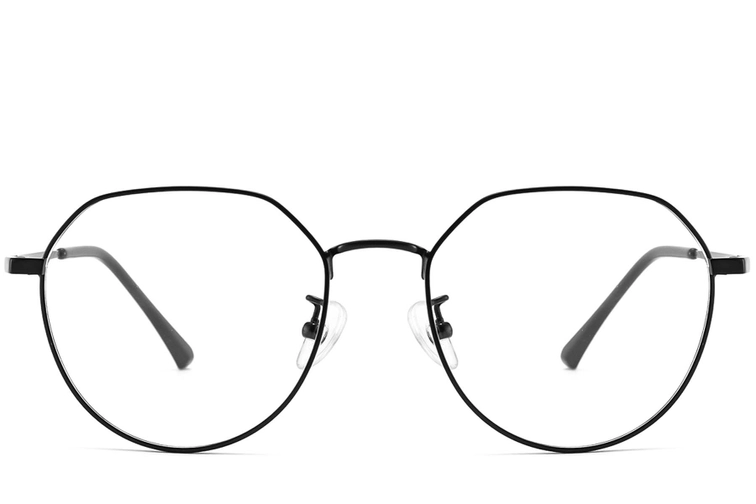 Geometric Black Titanium Glasses #BS1913-0029