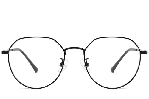 Lunettes géométriques noires en titane #BS1913-0029