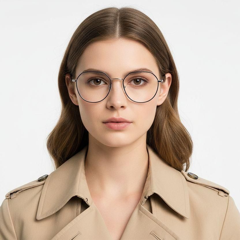 Geometric Black Titanium Glasses #BS1913-0031