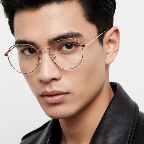 Geometric Pink Titanium Glasses #BS1913-0032