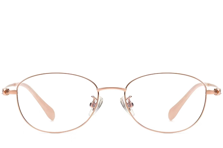 Oval Golden Titanium Glasses #BS1913-0034