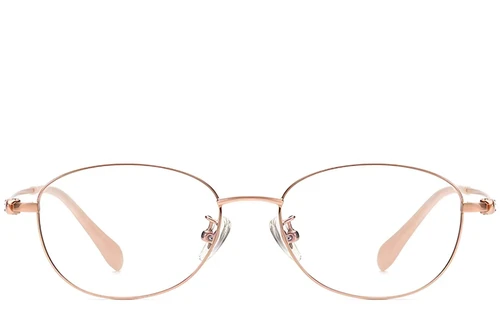 Oval Golden Titanium Glasses #BS1913-0034
