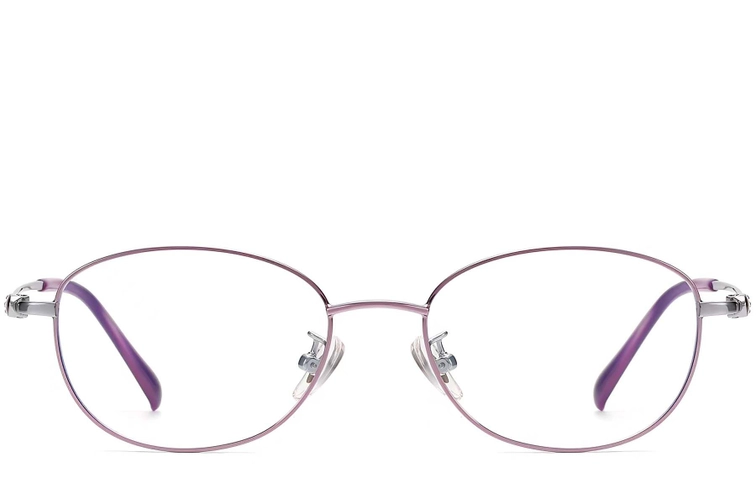 Gafas ovaladas de titanio morado #BS1913-0035