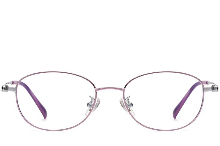Gafas ovaladas de titanio morado #BS1913-0035